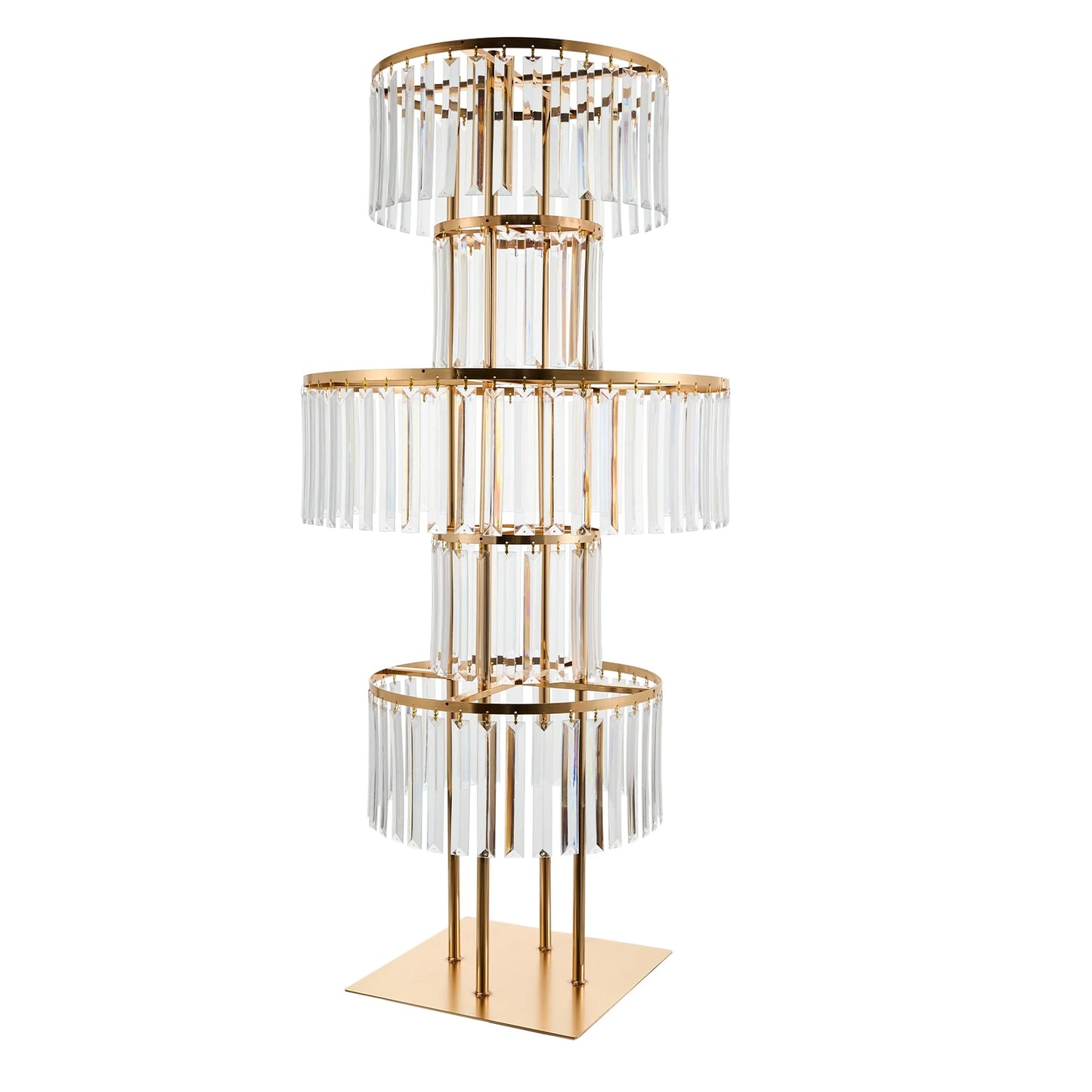 Guangdong Crystal Flower Stand 5 Tier Wedding Centerpiece