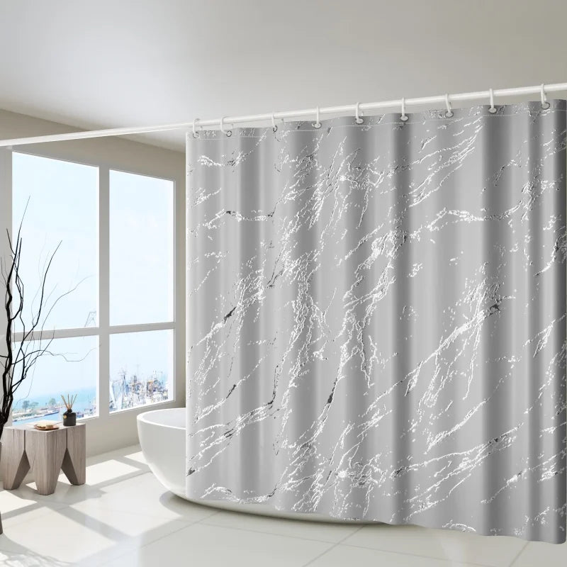 Choice Gilded Silver Plated Craft Shower Curtain Polyester Fabric