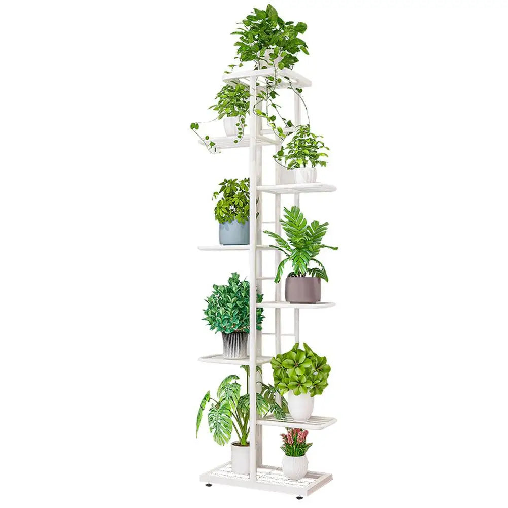 Metal Plant Stand 8-Tier Indoor Outdoor Garden Display