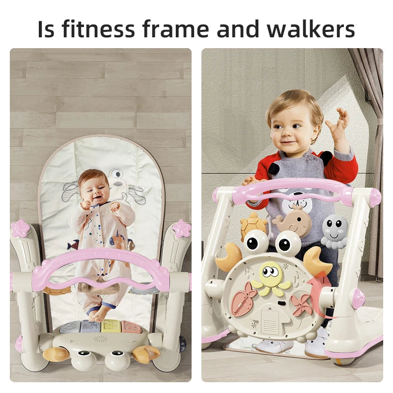 Ubravoo Four In One Baby Walker Toy Piano Table Rack Bundle