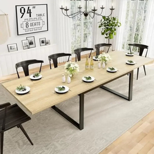 Expandable Dining Table by NoEnName for 8 to 10