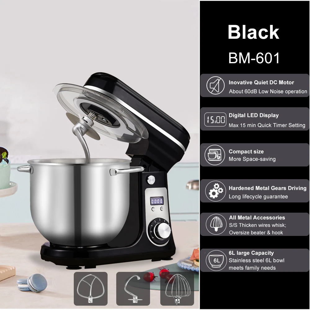 Biolomix Stand Mixer With Dough Hook, Whisk And Beater