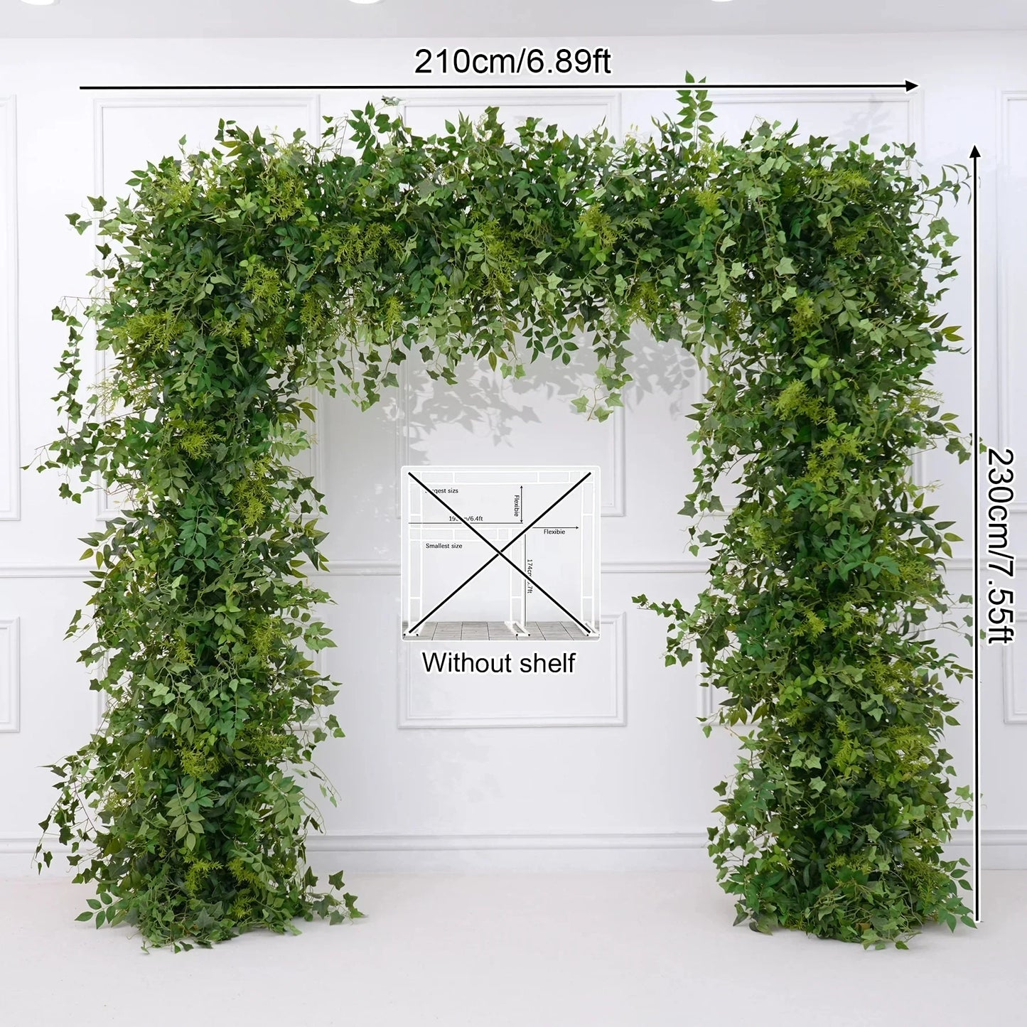 Angela Flower Mori Greenery Wedding Backdrop Arch Floral Arrangement
