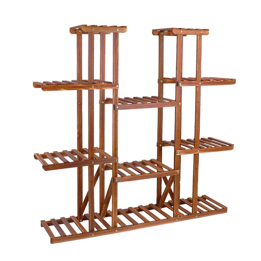 Wisfor Wooden Multi Tier Plant Shelf And Pot Stand