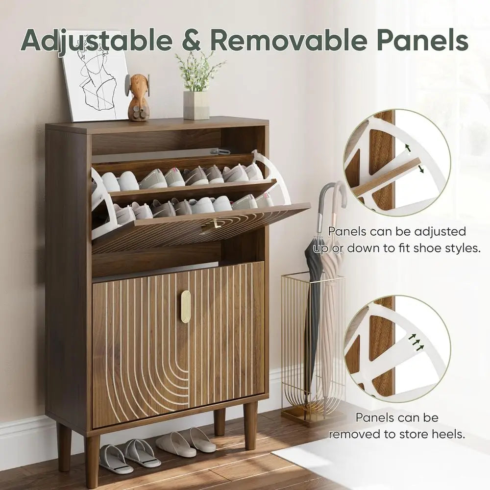 DAFIFY Flip Drawer Shoe Cabinet
