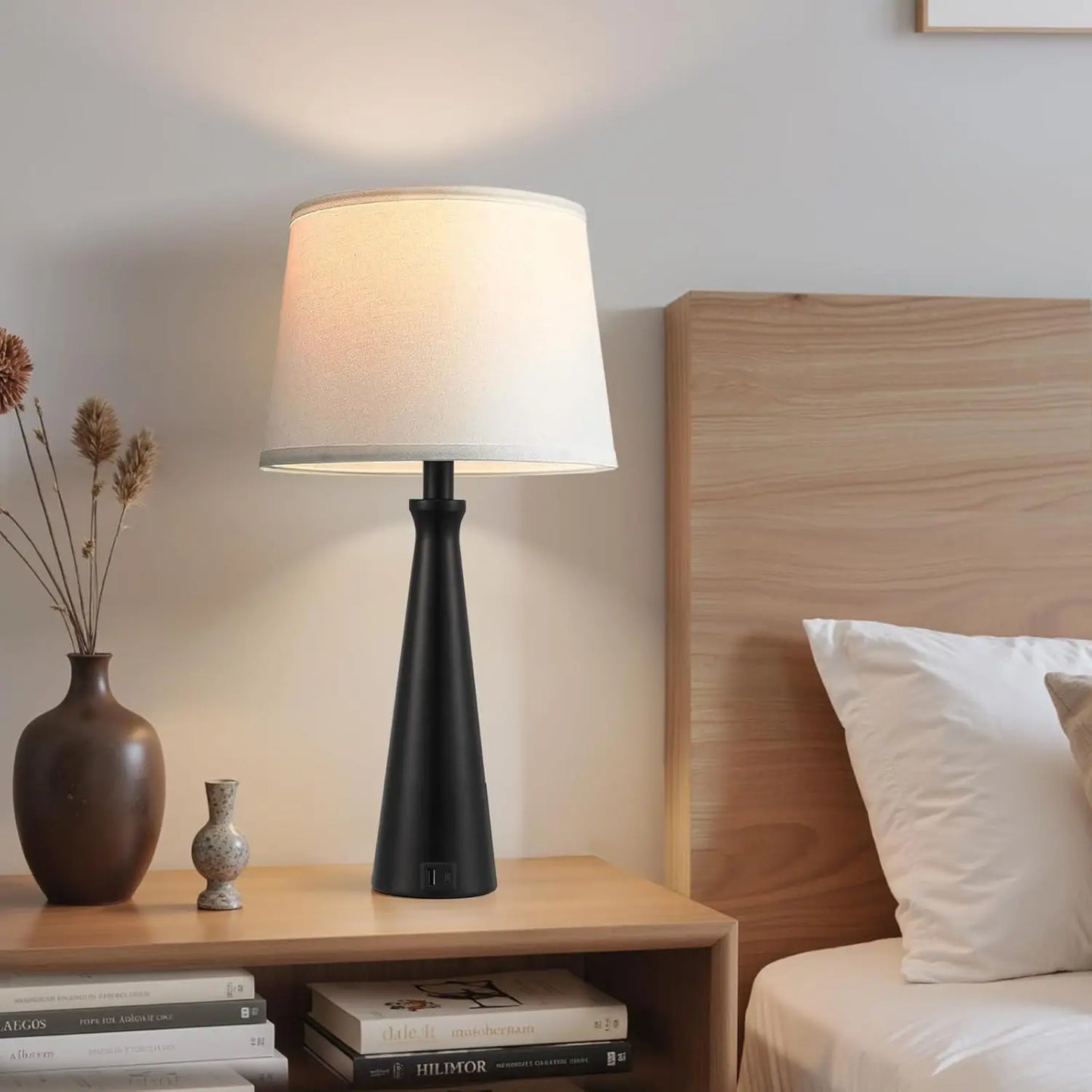Modern Table Lamps Set of 2 With Touch Three Way Dimmable USB C And USB A Ports