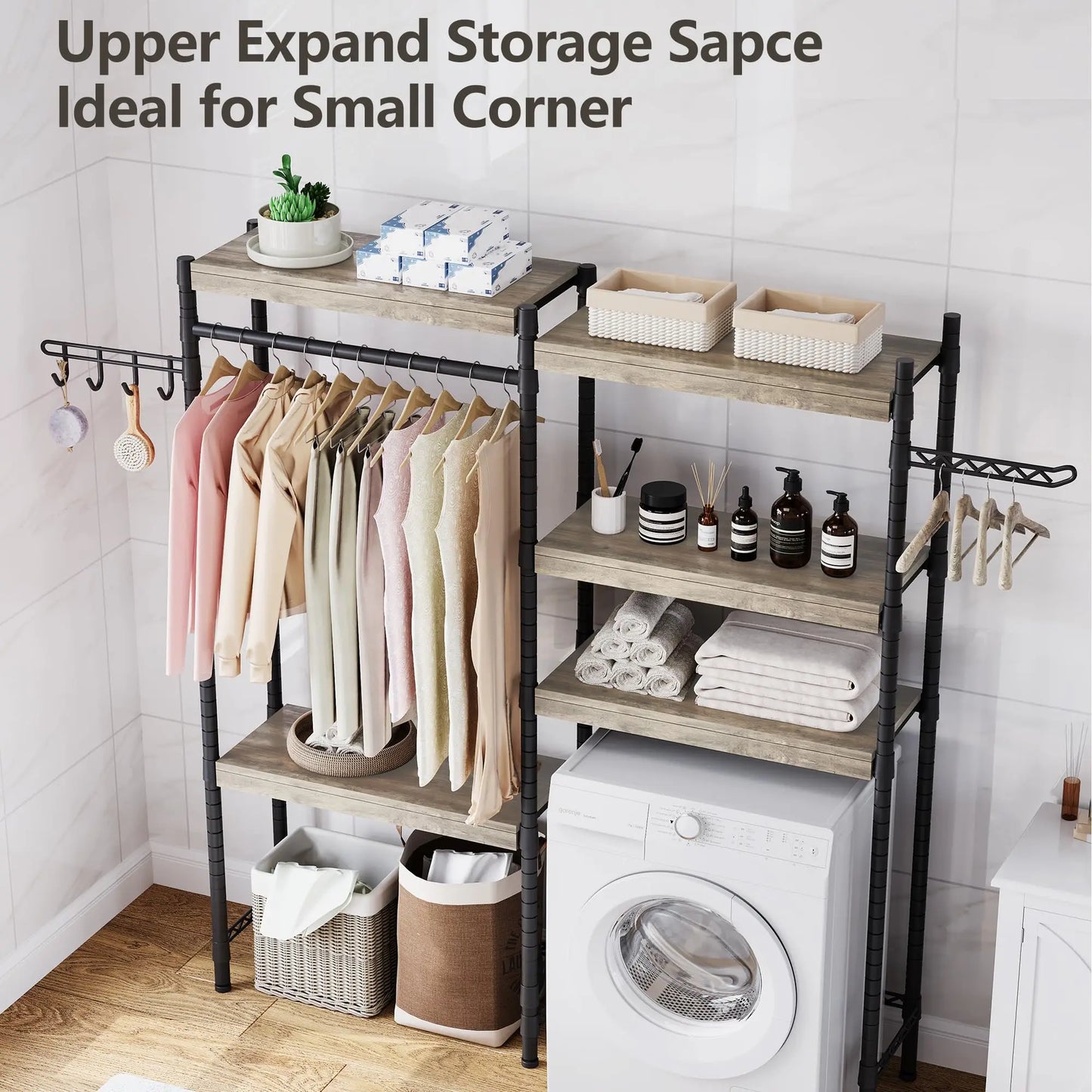 HiMISSH Washer Dryer Storage Shelf Five Layer Rack Laundry