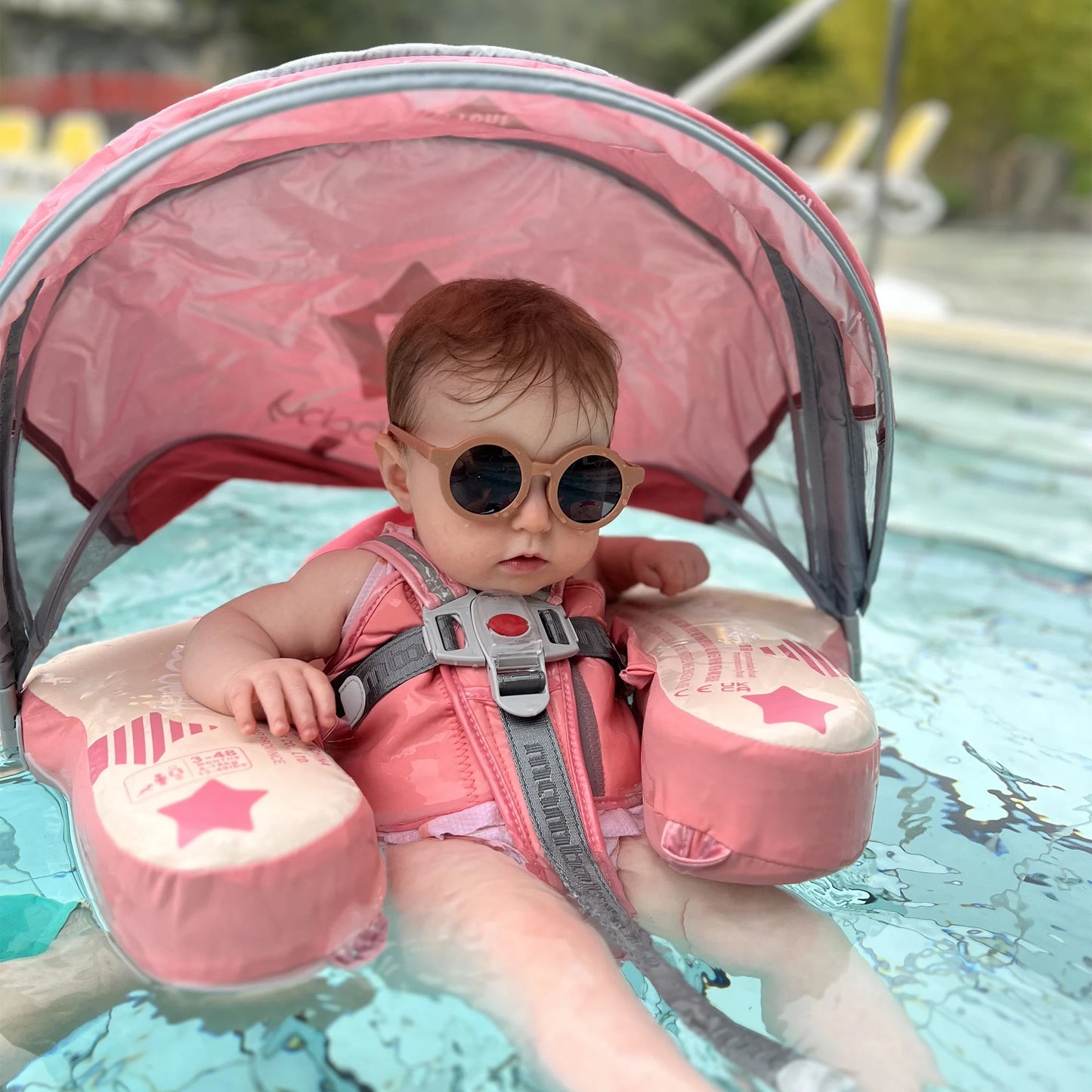 HECCEI Mambobaby Airplane Baby Float With Sun Canopy
