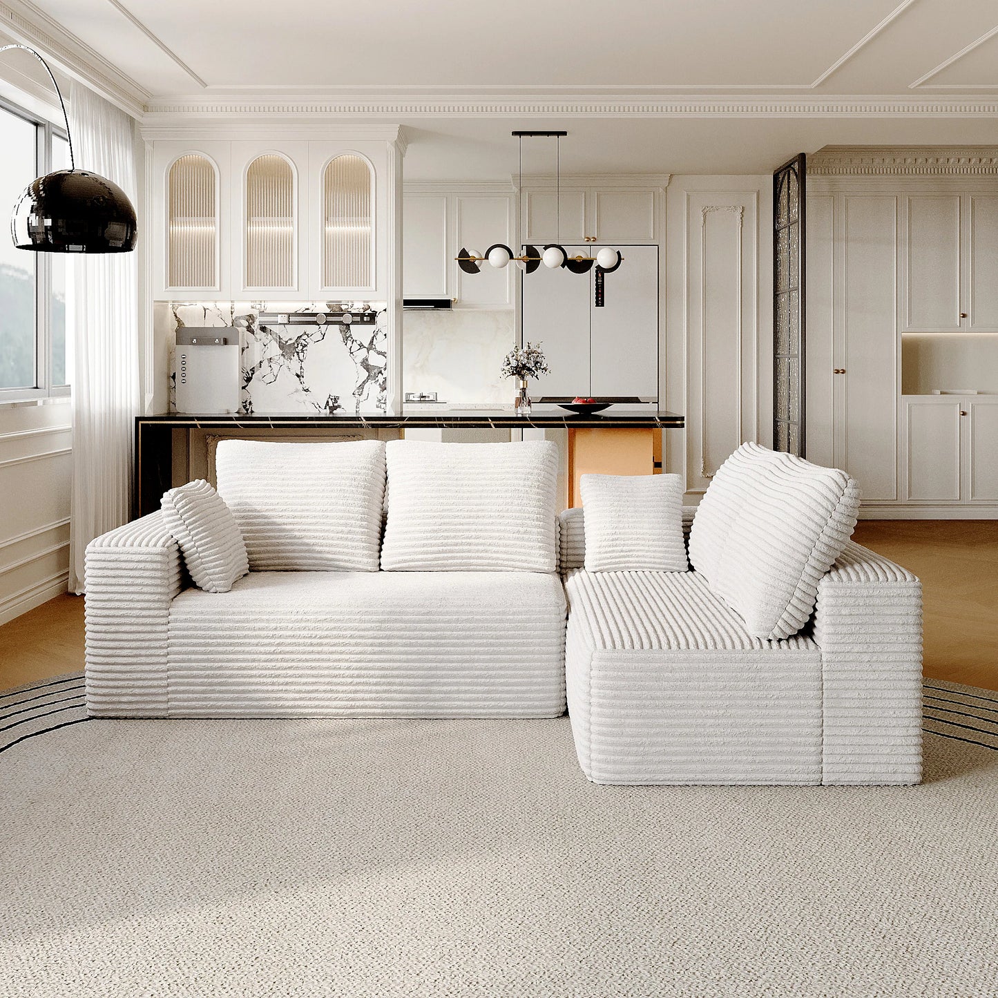 Sdorens Cloud Like Sectional Sofa With L Shaped Chaise