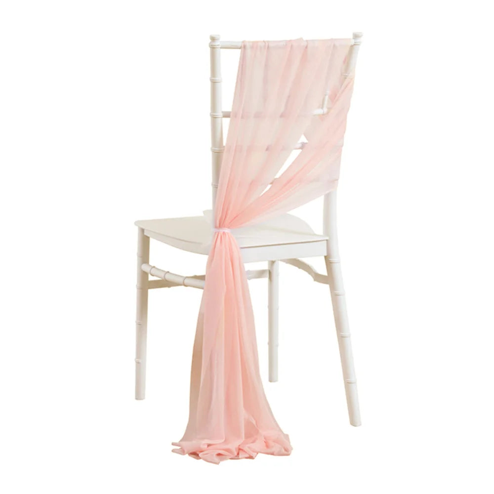 Chiffon Chair Sashes for Wedding Decor Draping with Tie