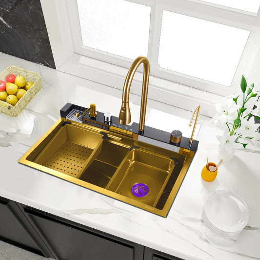 Drop In Kitchen Sink Workstation Stainless Steel Top Mount
