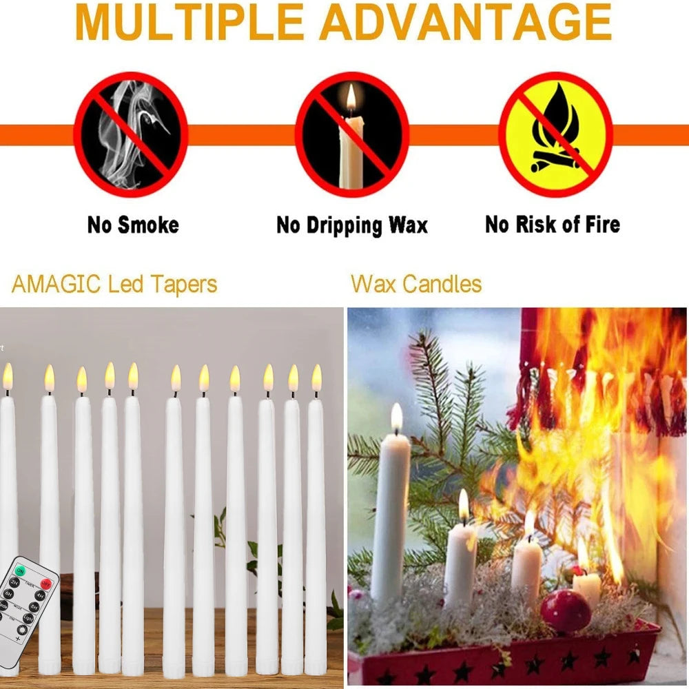 Feature Flameless LED Tealight Candles 12 Or 24 Pack