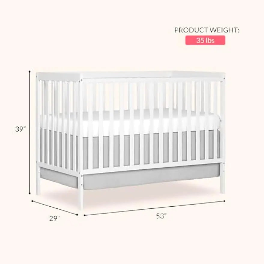 Convertible Baby Crib With Toddler Bed Conversion Sustainable Pinewood