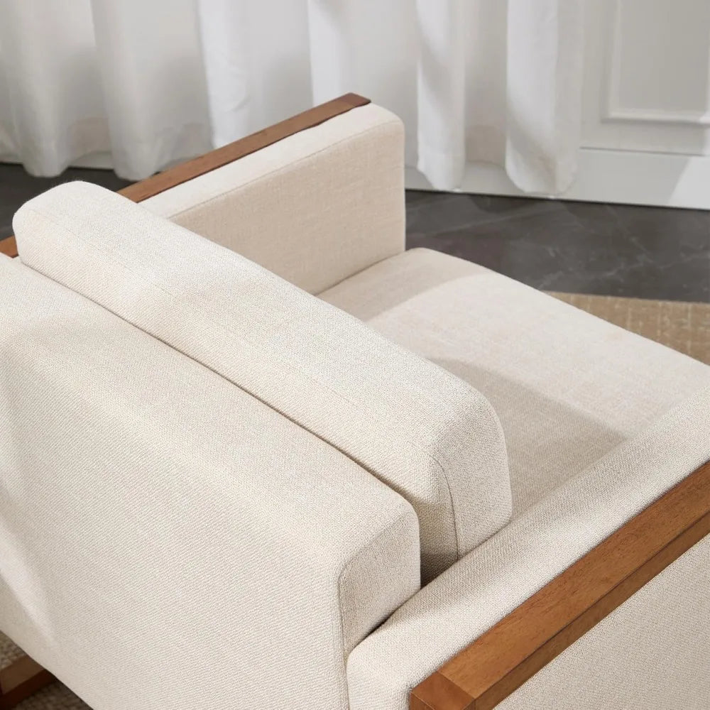 DAFIFY French Country Linen Accent Club Armchair Set