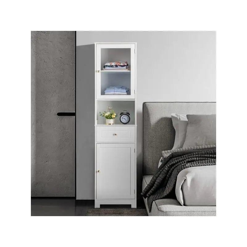 Modern Two Door Bathroom Cabinet With Drawer And Shelf