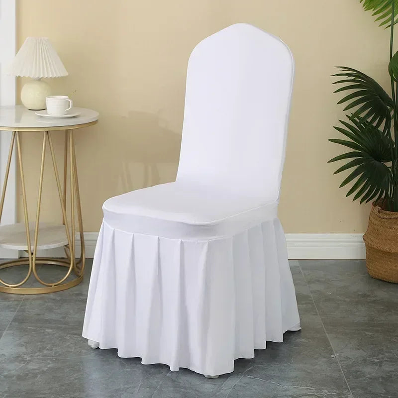 Pleated Spandex Chair Cover For Hotel Banquet And Wedding Events