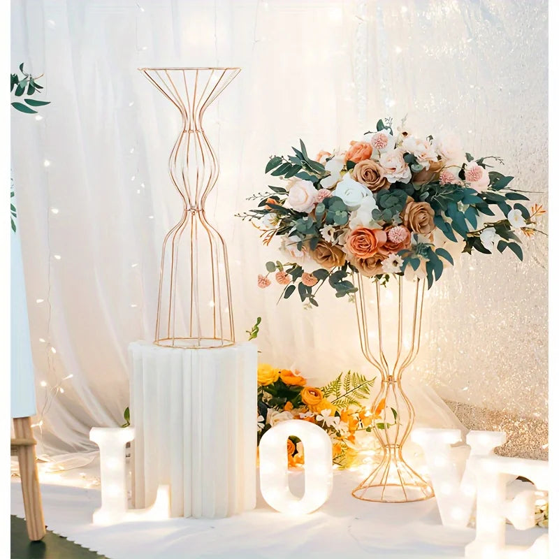 Function Decorative Vase Modern Metal Centerpiece Display