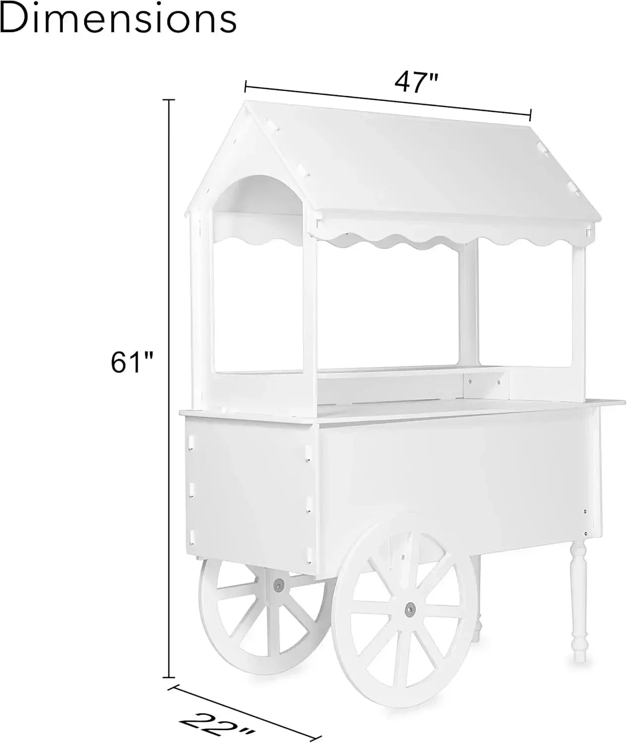 Candy Cart For Party Vintage Dessert Cart With Wheels
