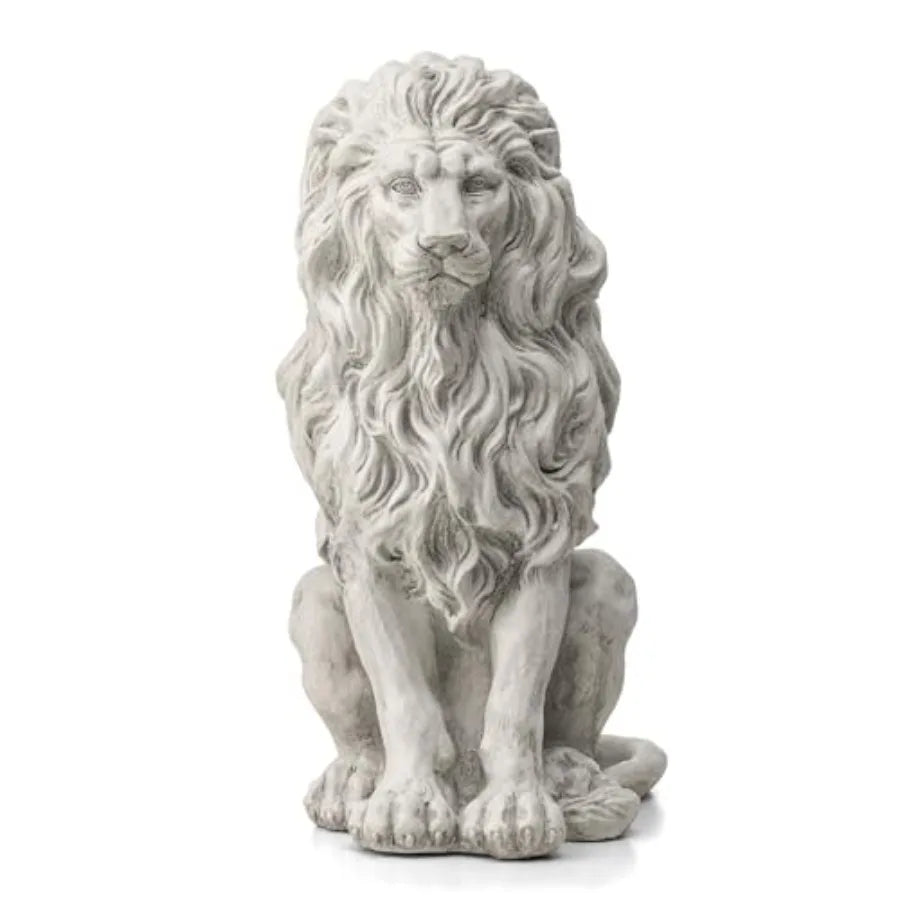 Guardian Sitting Lion Garden Statue Outdoor Decoration MGO