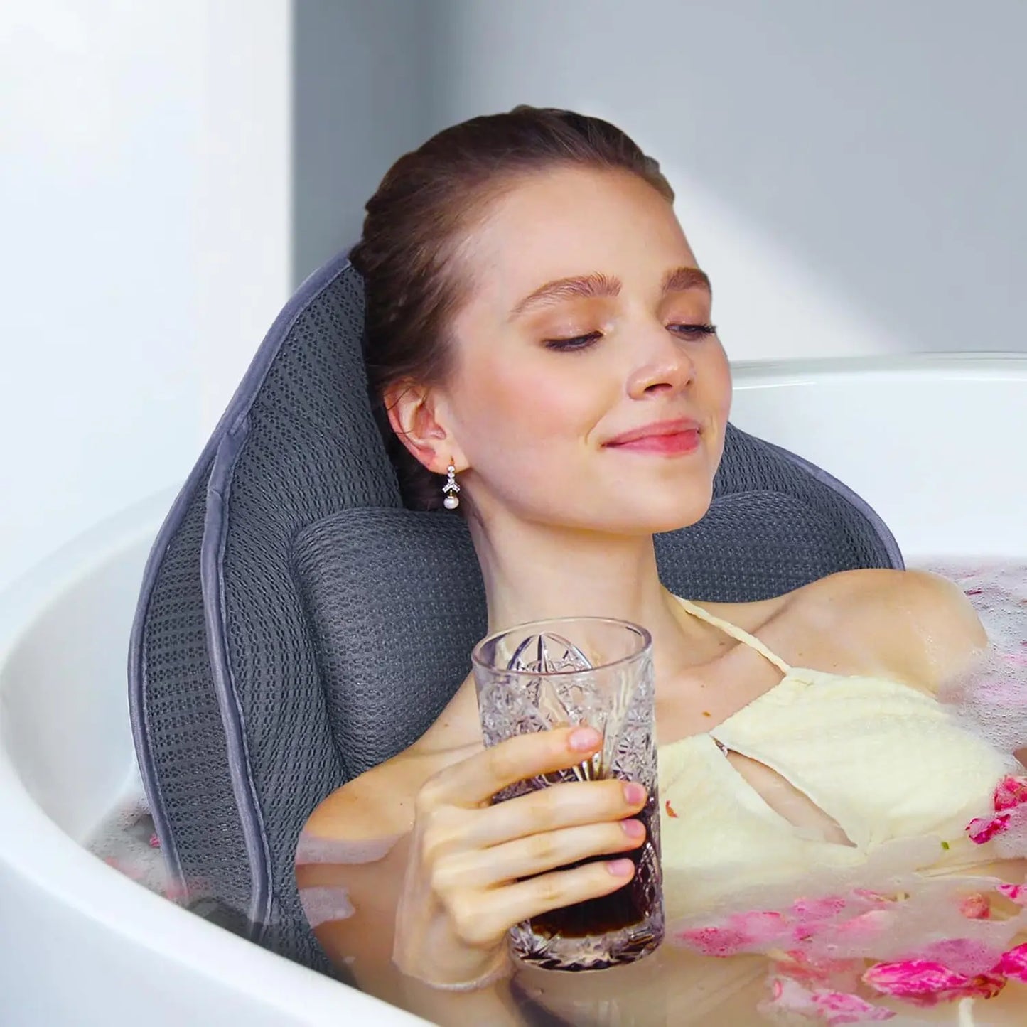 Extra Thick Bath Pillow With Head And Neck Support