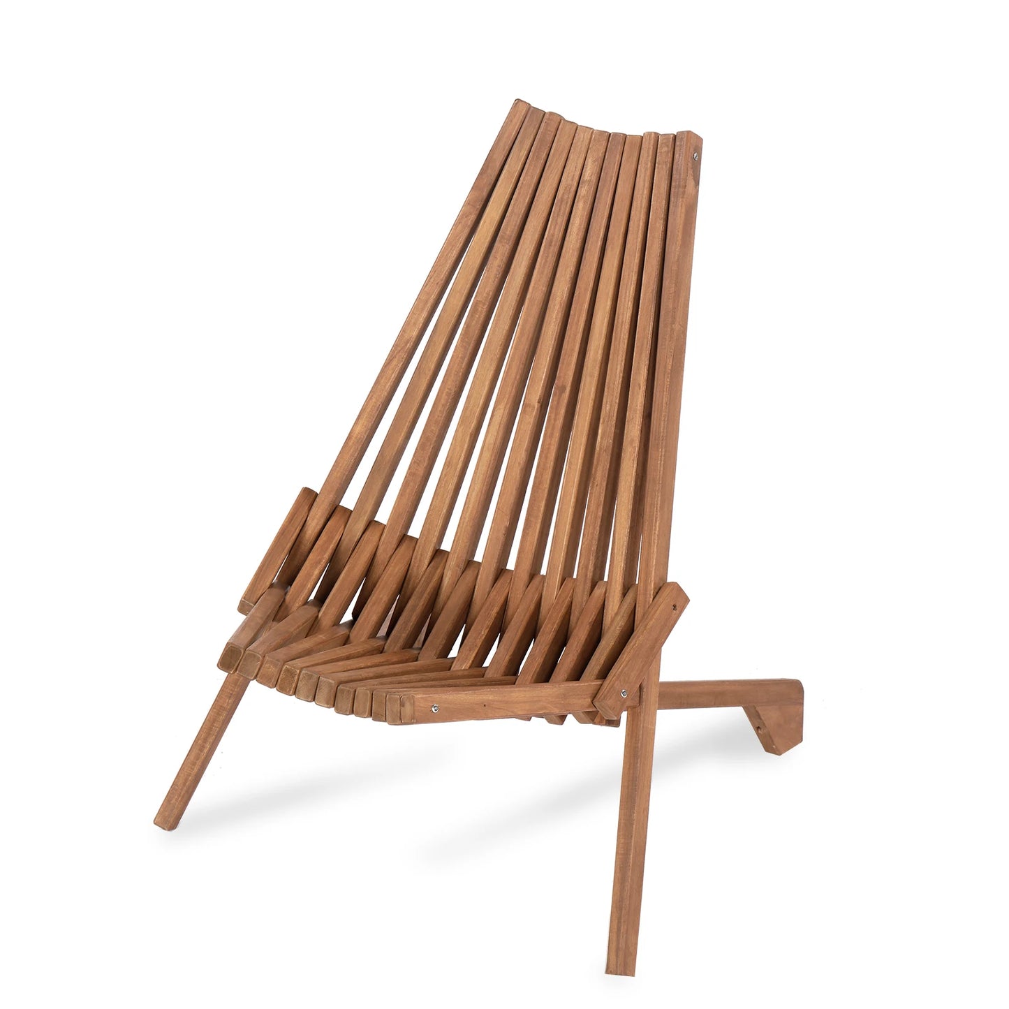 Wood Folding Chair Outdoor Acacia Lounge Chair For Balcony
