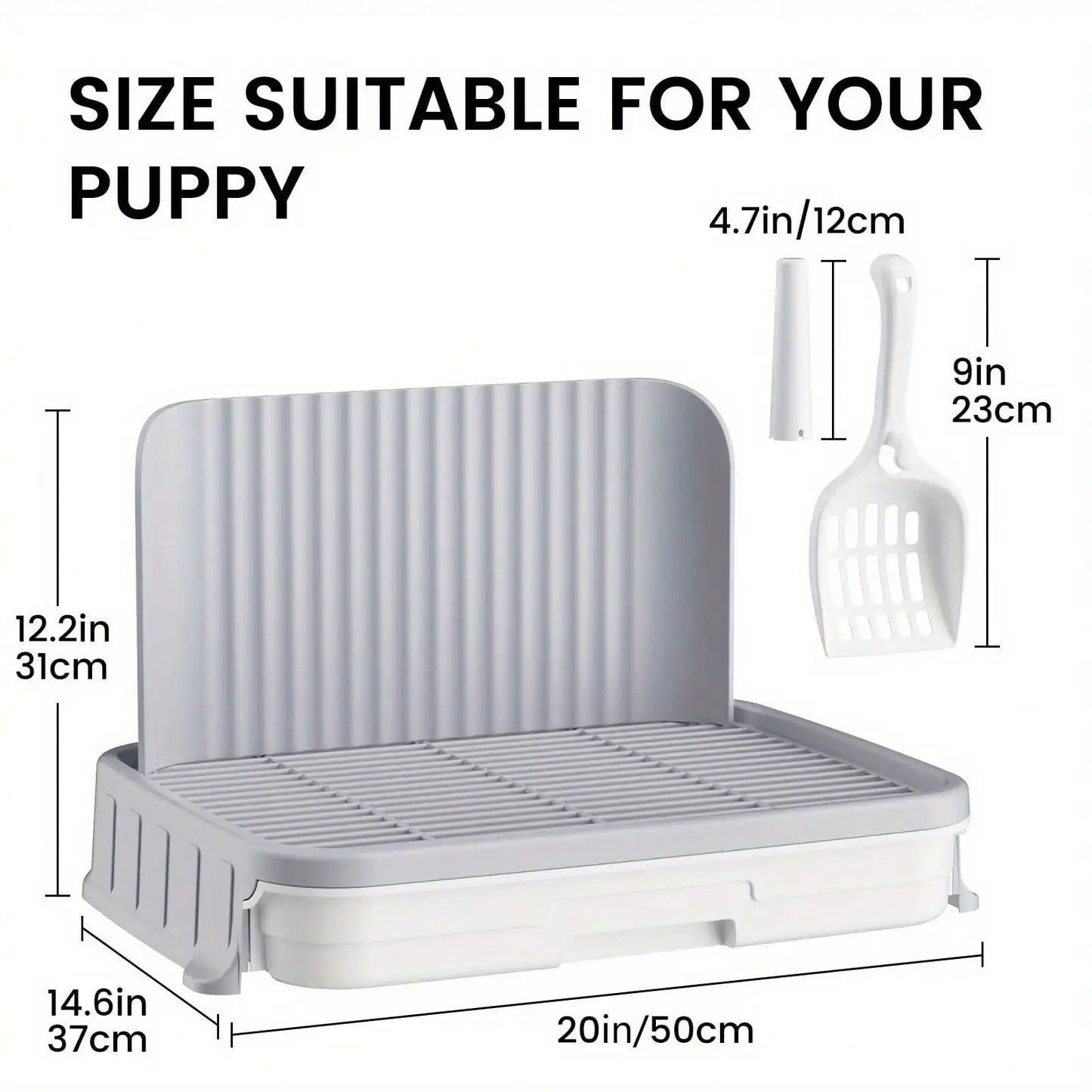 Dog Litter Indoor Dog Potty Tray With Wall Protection
