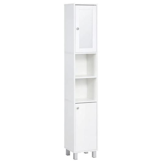 Kleankin Bathroom Storage Cabinet With Mirror And Adjustable Shelves