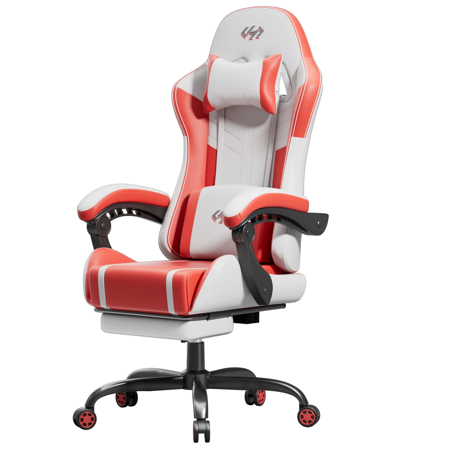 Ergonomic Gaming Chair With Lumbar Massage And Adjustable Headrest