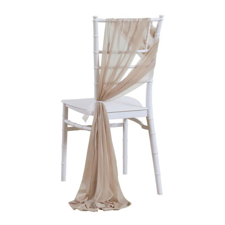 Chiffon Chair Sashes for Wedding Decor Draping with Tie