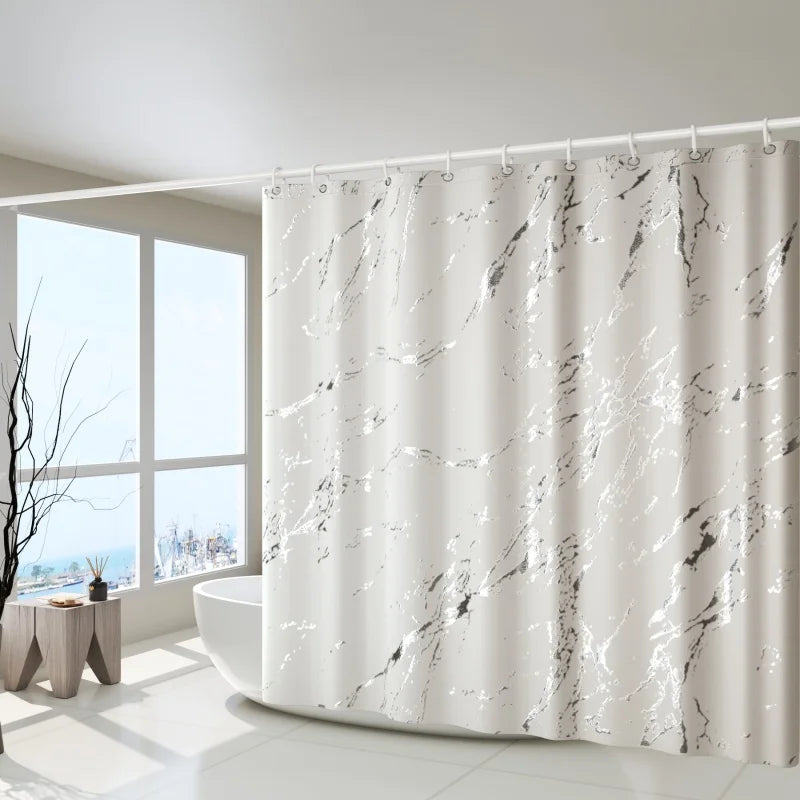 Choice Gilded Silver Plated Craft Shower Curtain Polyester Fabric