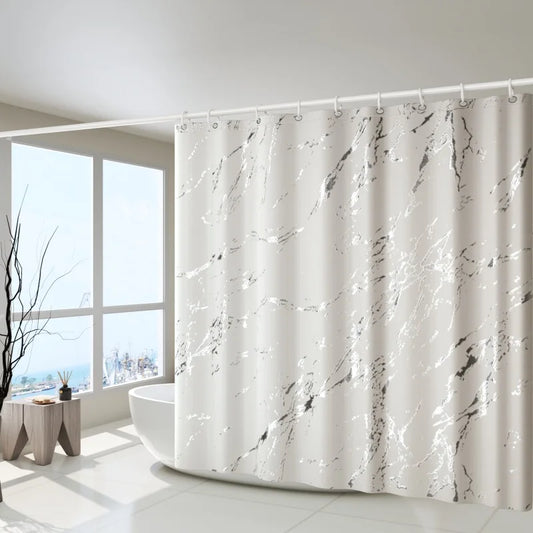 Choice Gilded Silver Plated Craft Shower Curtain Polyester Fabric