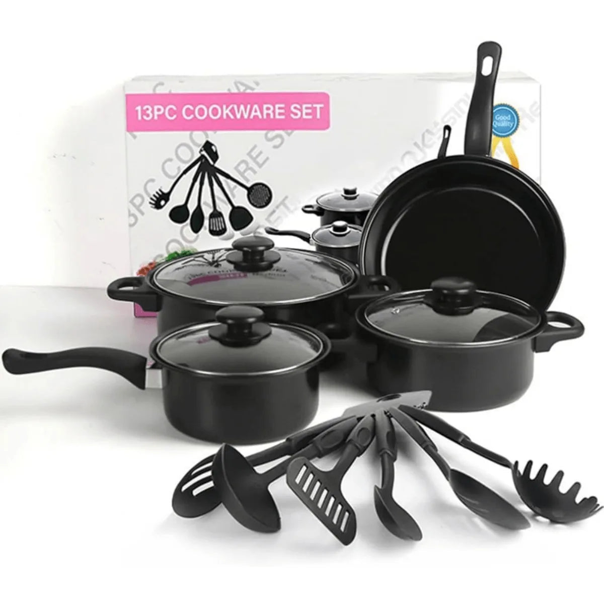 COBASPORT Stainless Steel Nonstick Cookware Set for Induction Cooking
