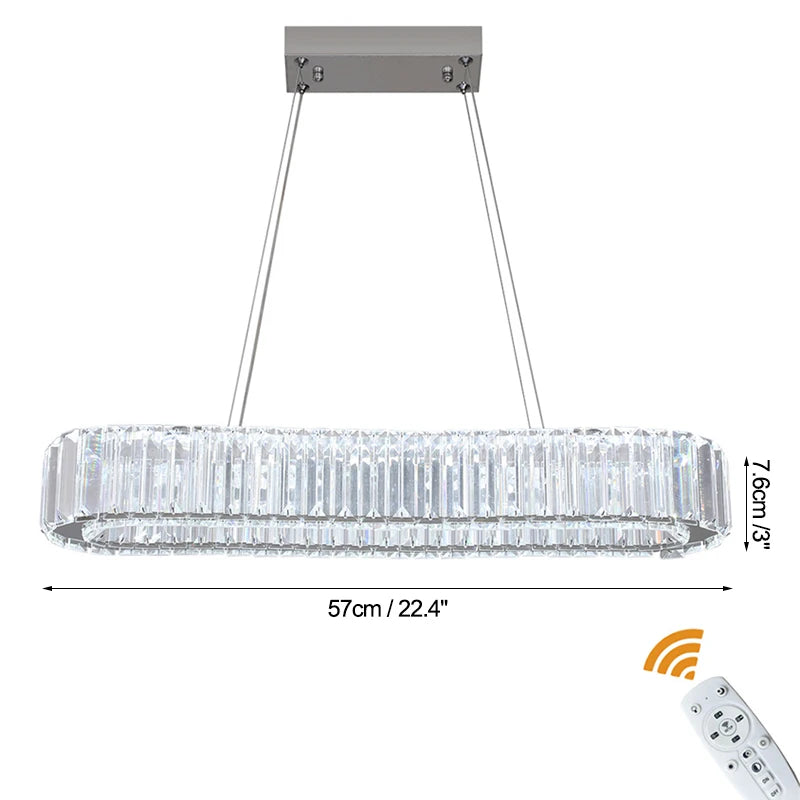 GreeLustrBulbs Modern Crystal LED Chandelier With Remote