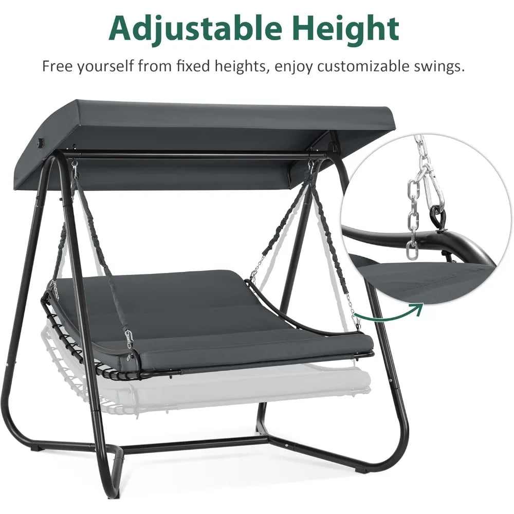 Macrout Hammock Swing Chair with Recliner Outdoor Lounge