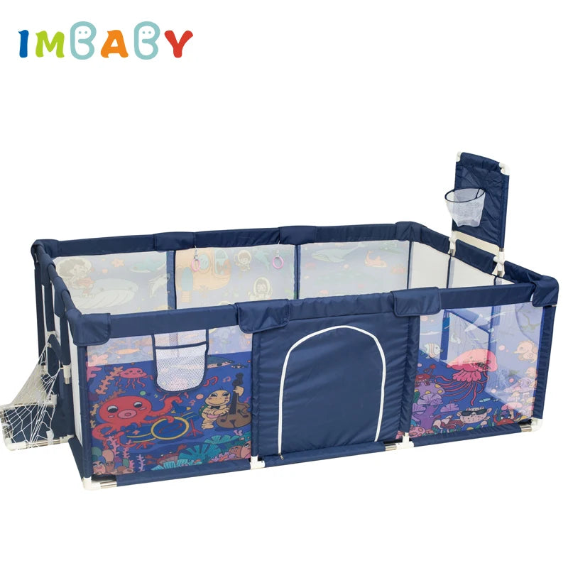 IMBABY Child Playpen and Basketball Fence Safety Barrier