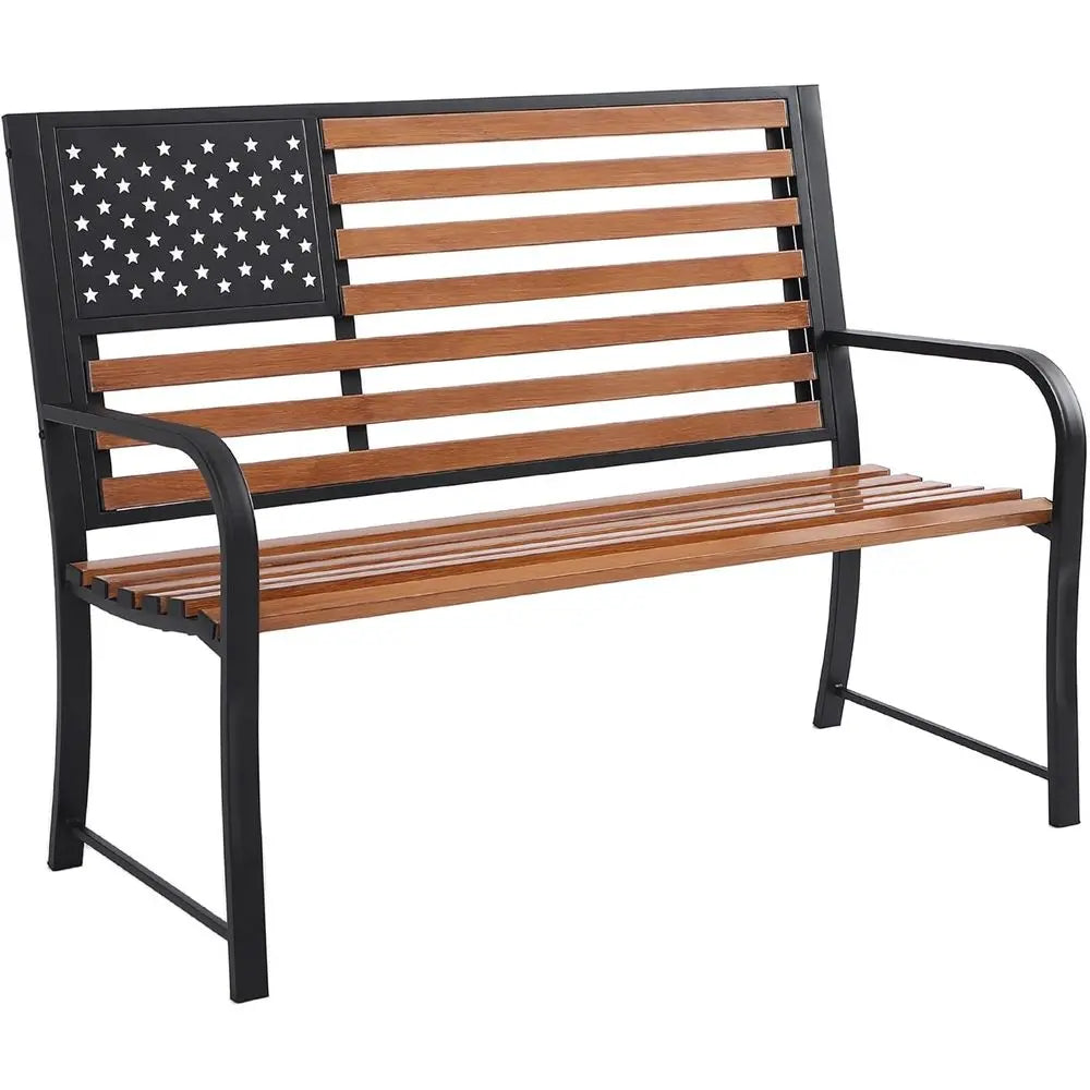 XMSJ Durable Outdoor Garden Bench Cast Iron Arch Legs