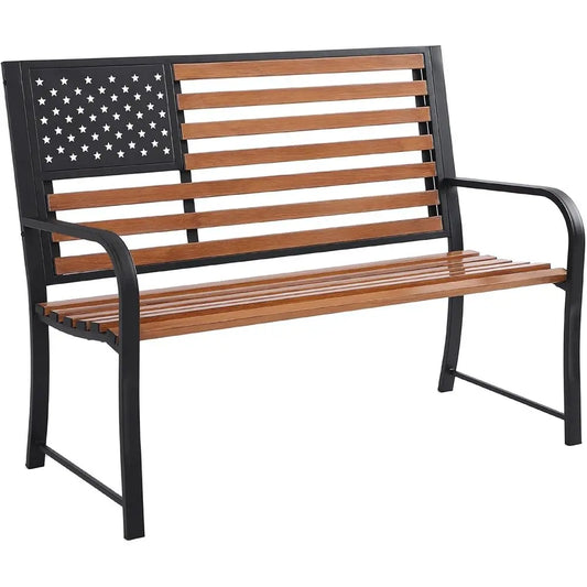XMSJ Durable Outdoor Garden Bench Cast Iron Arch Legs