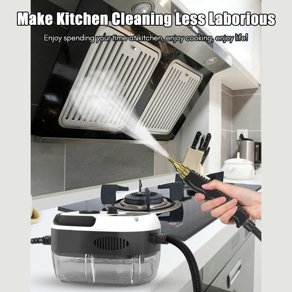 Romellar 1500W Portable Handheld Steam Cleaner With Brush Heads