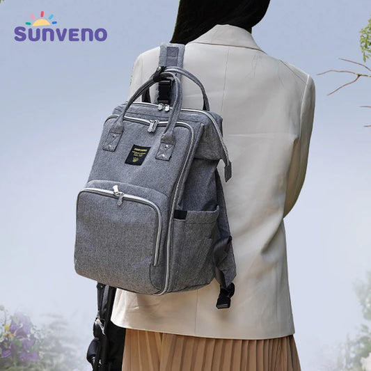 Sunveno Stylish Upgrade Diaper Bag Backpack Multifunction