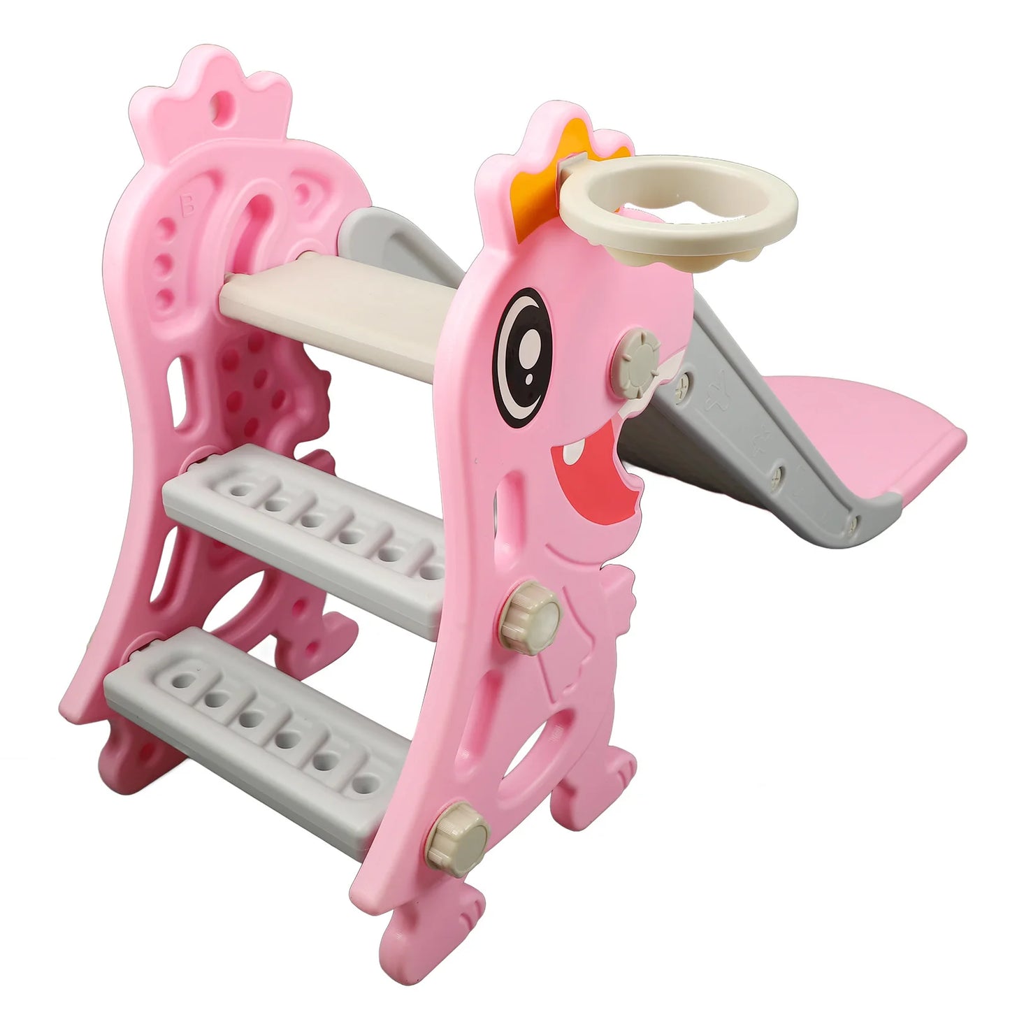 Devine In And Out Kids Dinosaur Slide With Climber Playset