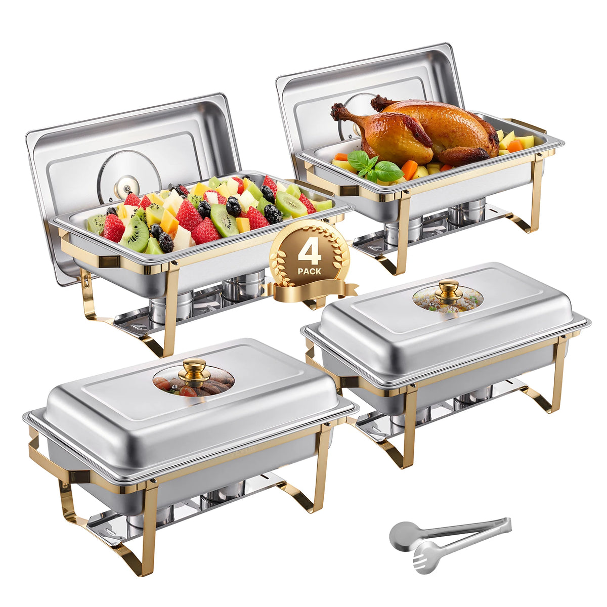 SucceBuy Stainless Steel Chafing Dish Buffet Catering Set