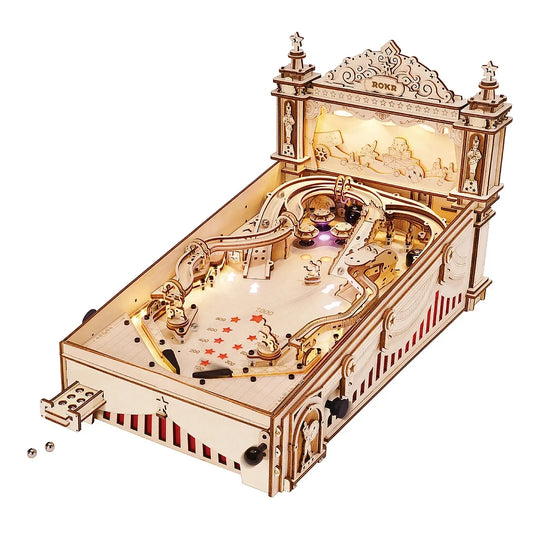 Robotime 3D Pinball Puzzle For Adults Teens Wooden Kit