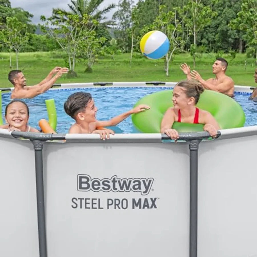 Steel Professional Max Above Ground Pool Set With Filter