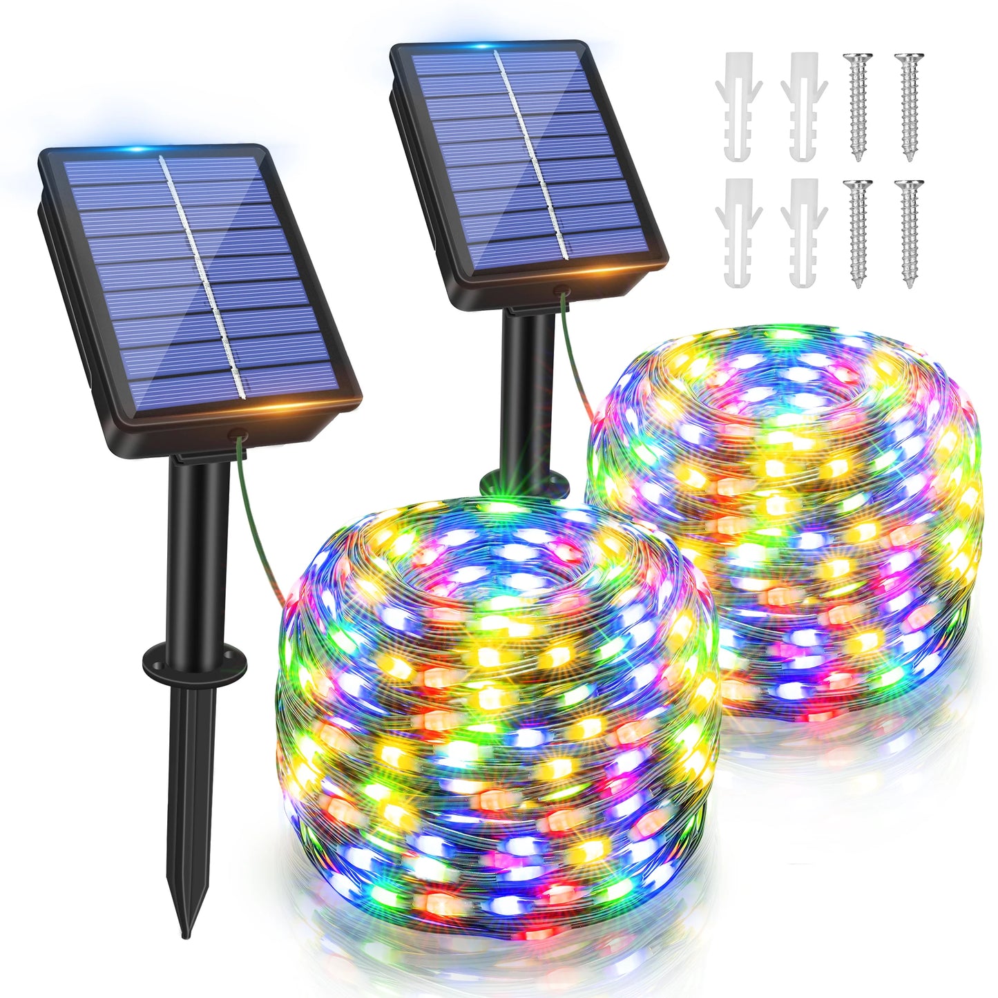 Ollny Solar String Lights Outdoor 2 Pack 240 LED