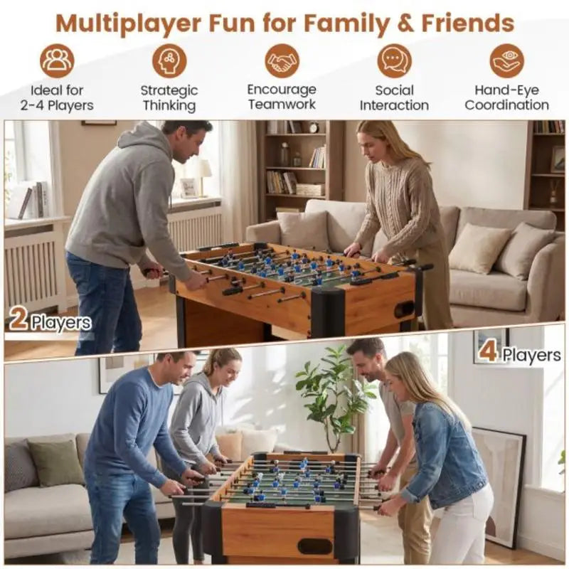 Foosball Table Competition Soccer Game Table For Home Recreation