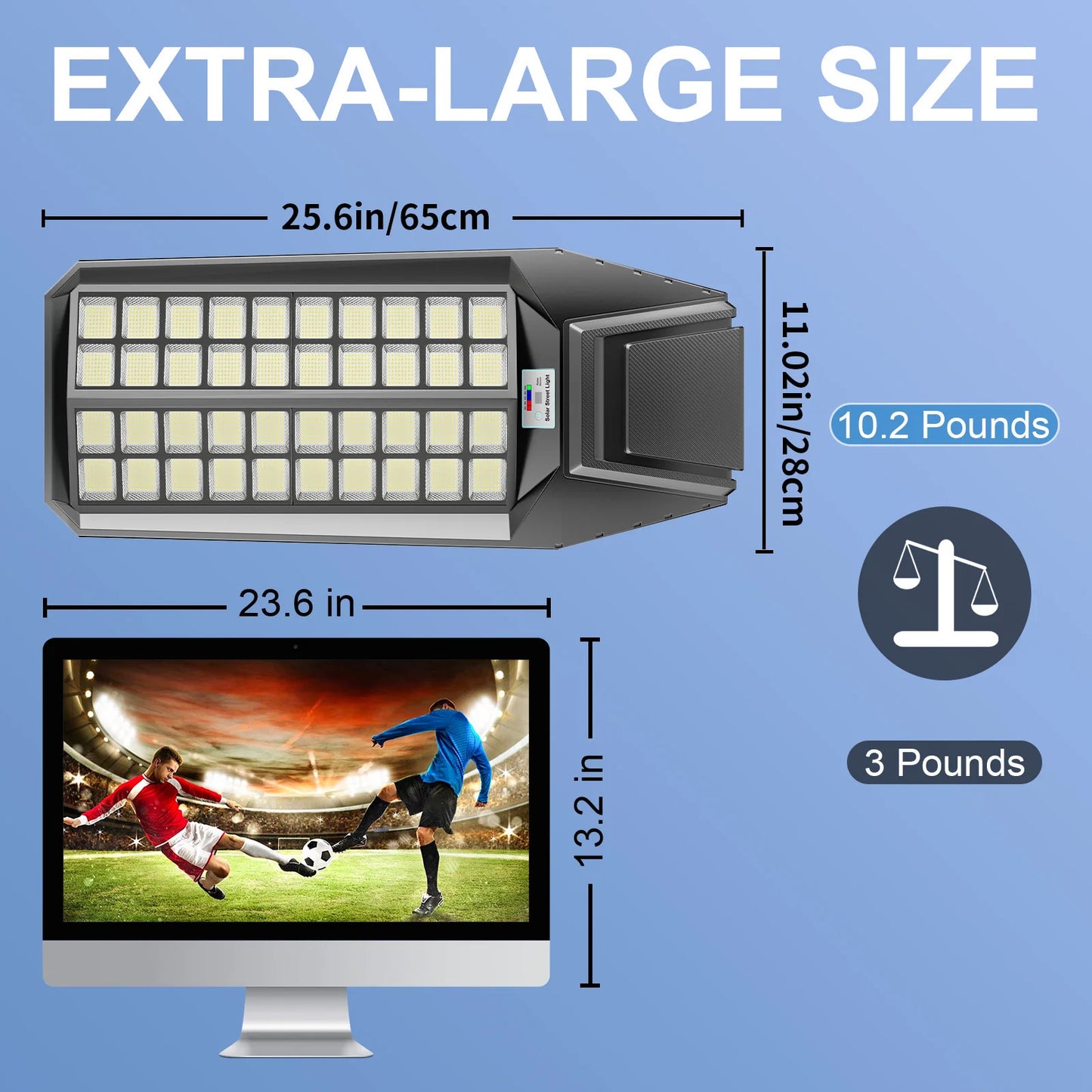 8000W Outdoor Solar Street Light LED Motion Sensor IP65