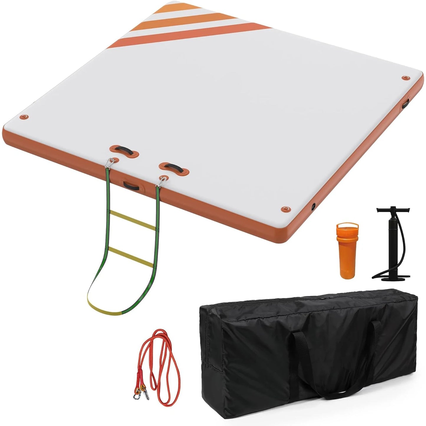 HiMISS Inflatable Floating Dock Platform for Lakes and Pools