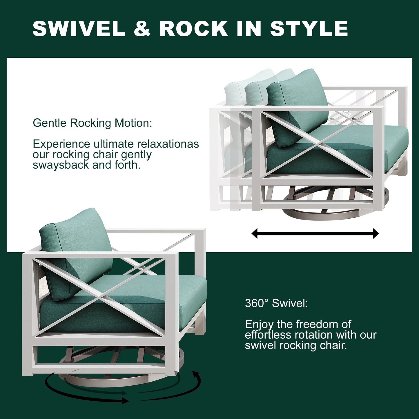 Maison Backyards Aluminum Outdoor Furniture Set Modern Patio Conversation