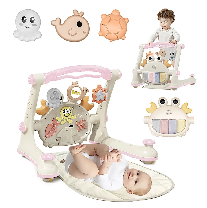 Ubravoo Four In One Baby Walker Toy Piano Table Rack Bundle