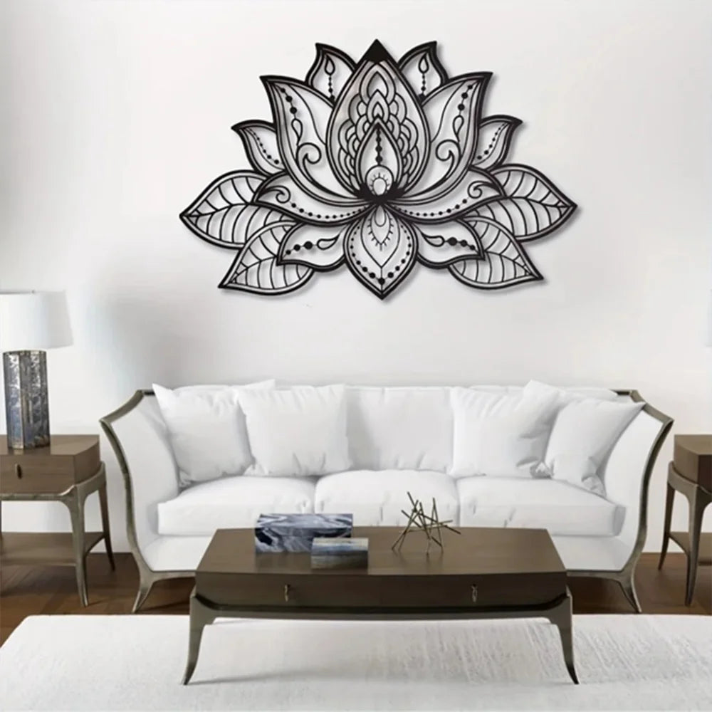Boho Mandala Metal Wall Art Decor for Living Room and Bedroom